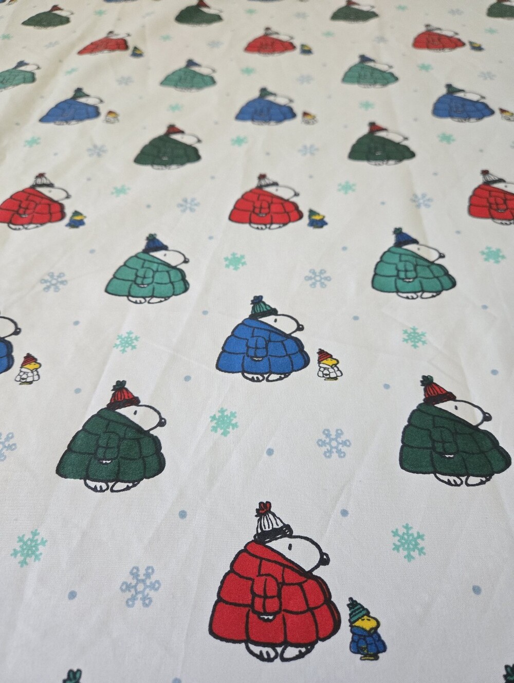 Snoopy Flat Sheet - White